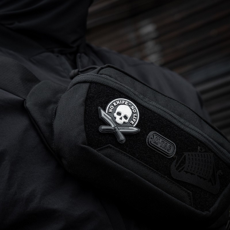 Патч No Knife No Life ПВХ Чорний