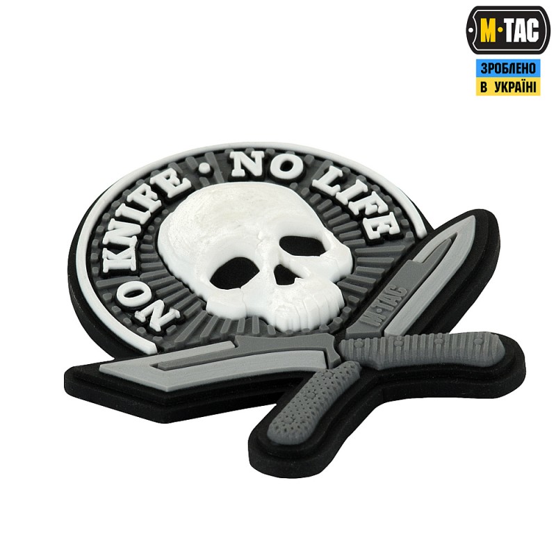Патч No Knife No Life ПВХ Чорний